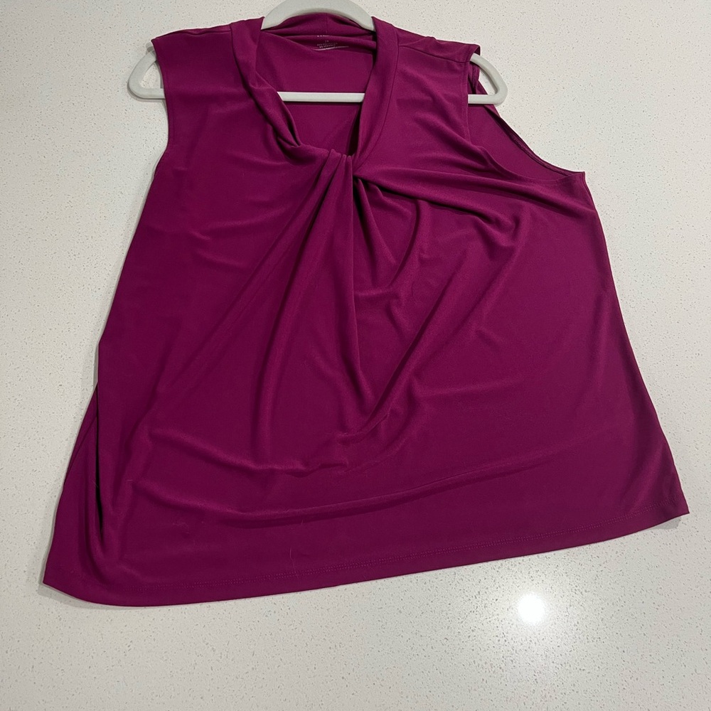 Talbots Rich Purple Sleeveless Blouse